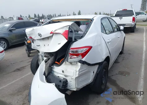 2016 Toyota Corolla Le z USA, uszkodzony, nr VIN 2T1BURHE5GC667065